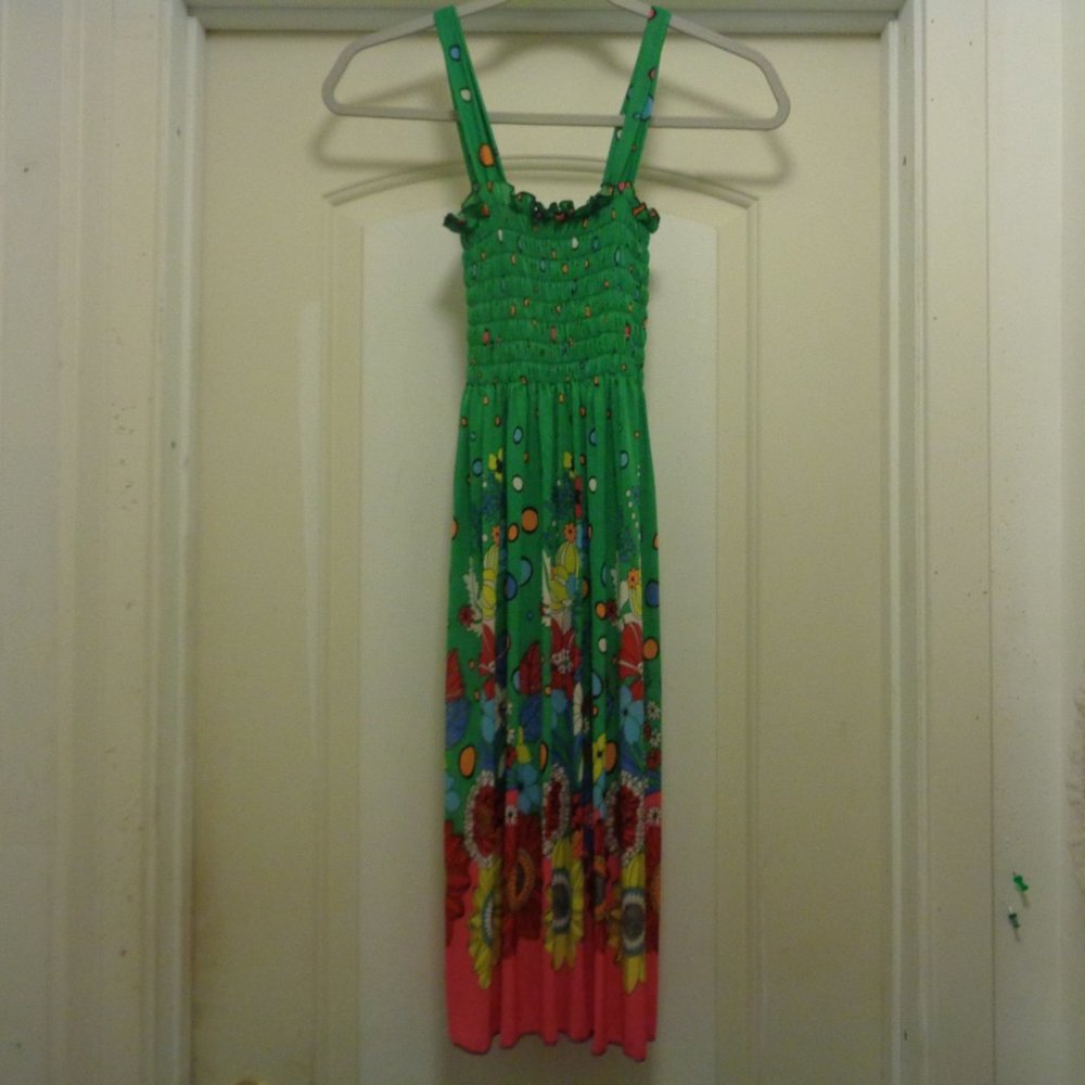 BOHO BRIGHTS SEXY LITTLE SHEERED SUNDRESS IN BRIGHT COLORS SM